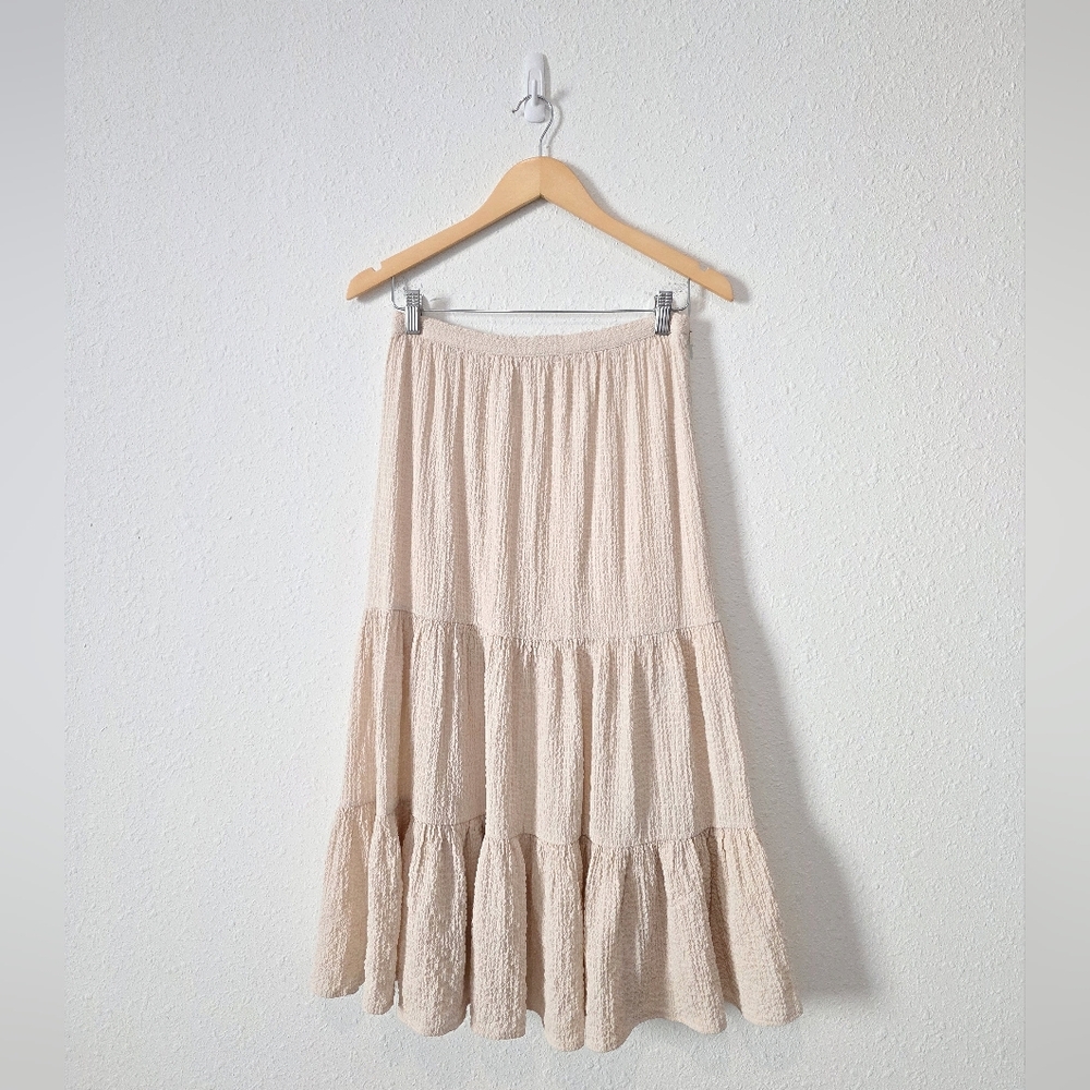 Urban Outfitters Neutral Tiered Midi Skirt M
